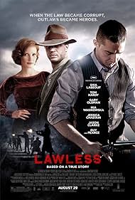 Tom Hardy, Shia LaBeouf, and Jessica Chastain in Lawless (2012)