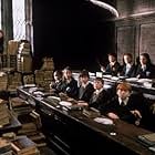 Warwick Davis, Rupert Grint, Devon Murray, Daniel Radcliffe, and Emma Watson in Harry Potter and the Sorcerer's Stone (2001)