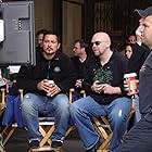 Directors Joe Carnahan, Ben Bray and Stunt Coordinator Frank Torres on the set of Smoking Aces.