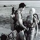 Pamela Duncan and Richard Garland in Attack of the Crab Monsters (1957)
