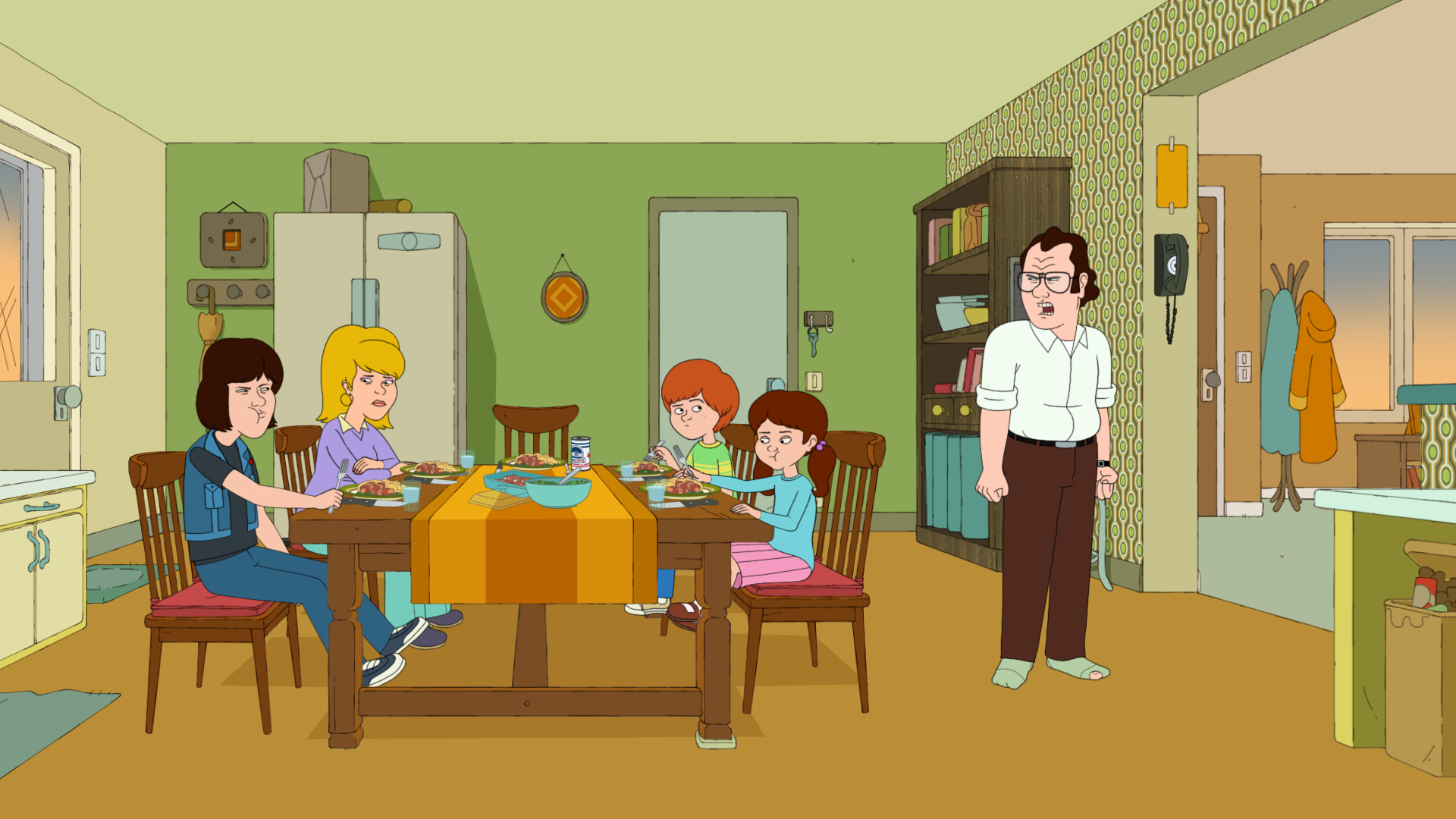 Laura Dern, Bill Burr, Debi Derryberry, Justin Long, and Haley Reinhart in F Is for Family (2015)