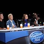 Ellen DeGeneres, Simon Cowell, Randy Jackson, and Kara DioGuardi in American Idol (2002)