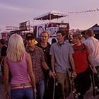 (l-r) VINCE VIELUF, JOEY KERN, ADAM BRODY and MIKE VOGEL check out a passing girl 