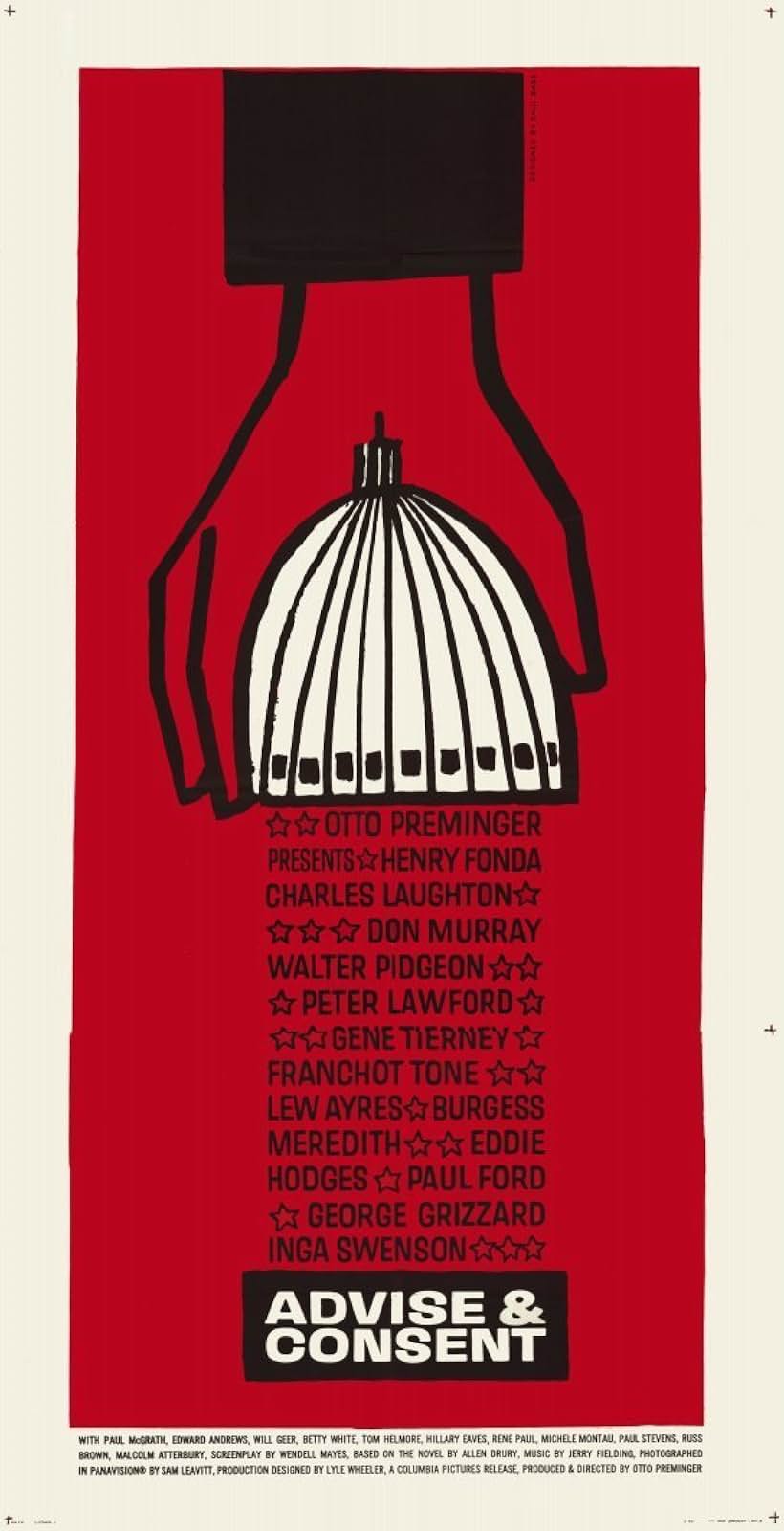 "Advise & Consent" (Saul Bass Poster) 1962