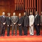 (left to right) Charlie Scott, Kenny Smith, Nikki McCray, John Saunders, Marion Jones, Dave Stewart, Steve McNair, Art Shell, Tommie Smith