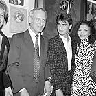 Paul Newman, Tom Cruise, Martin Scorsese, Mary Elizabeth Mastrantonio, and Helen Shaver at an event for The Color of Money (1986)