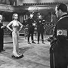 Jack Benny, Carole Lombard, Paul Barrett, James Gillette, and Charles Halton in To Be or Not to Be (1942)