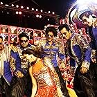 Abhishek Bachchan, Shah Rukh Khan, Boman Irani, Sonu Sood, Deepika Padukone, and Vivaan Shah in Happy New Year (2014)