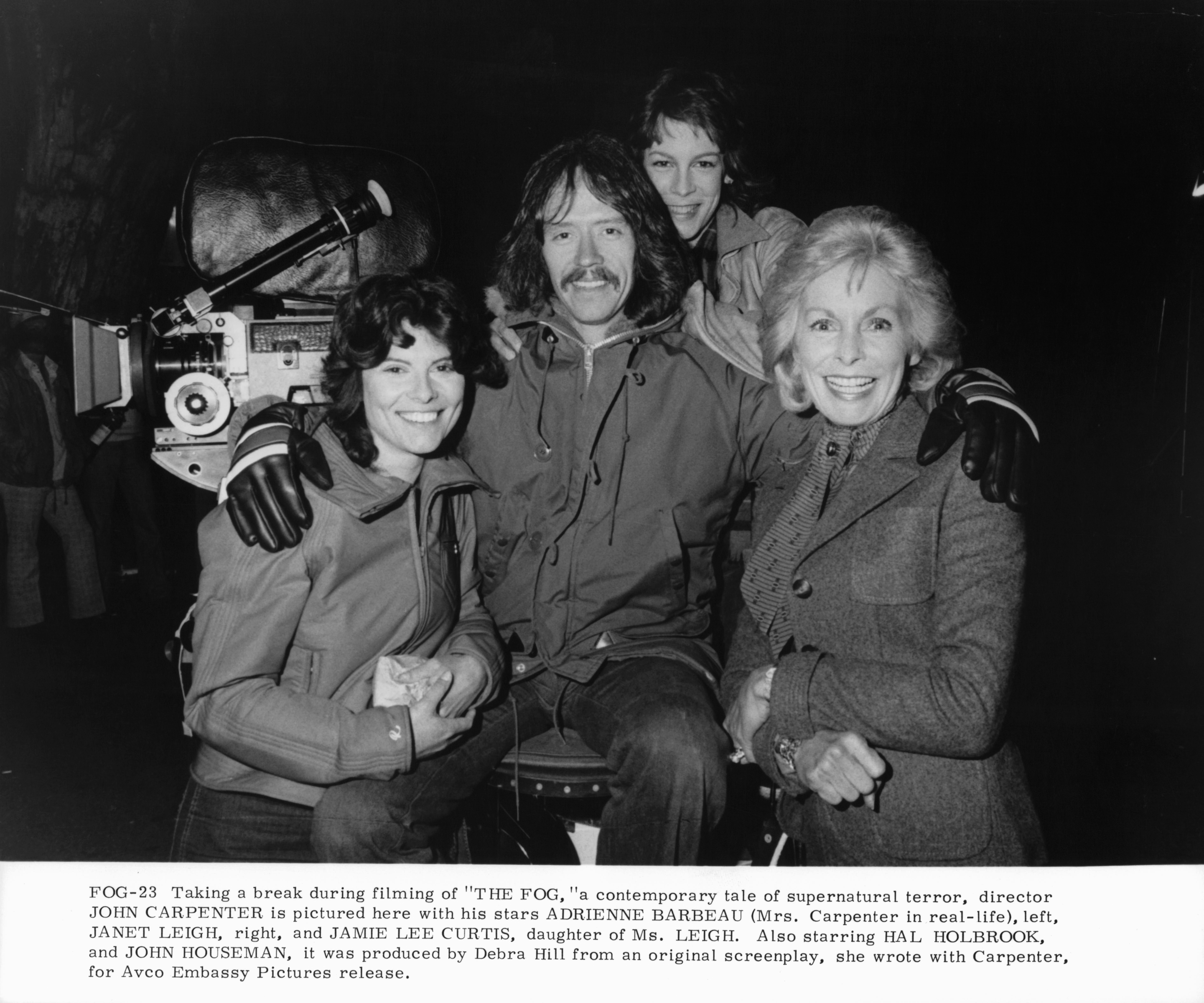 Adrienne Barbeau, John Carpenter, Jamie Lee Curtis, and Janet Leigh in The Fog (1980)