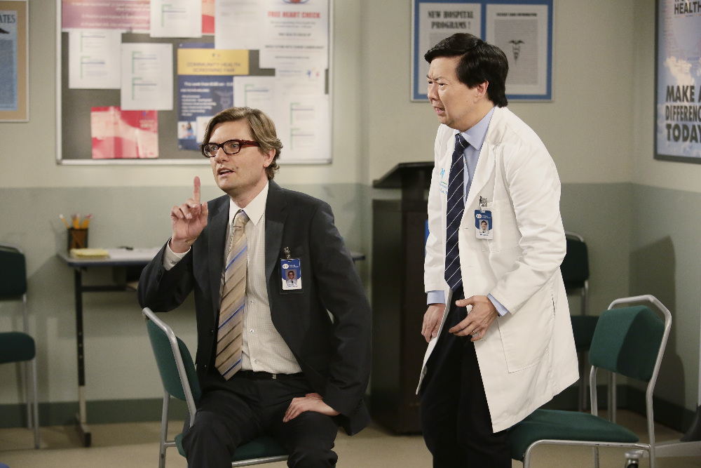 James Urbaniak and Ken Jeong in Dr. Ken (2015)