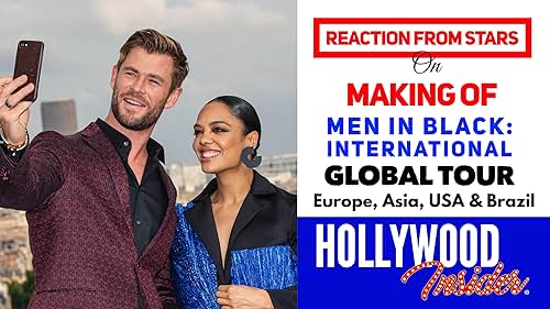Chris Hemsworth and Tessa Thompson in REACTION from STARS on MAKING of: Men In Black International - Asia, Europe, South America & USA (2019)
