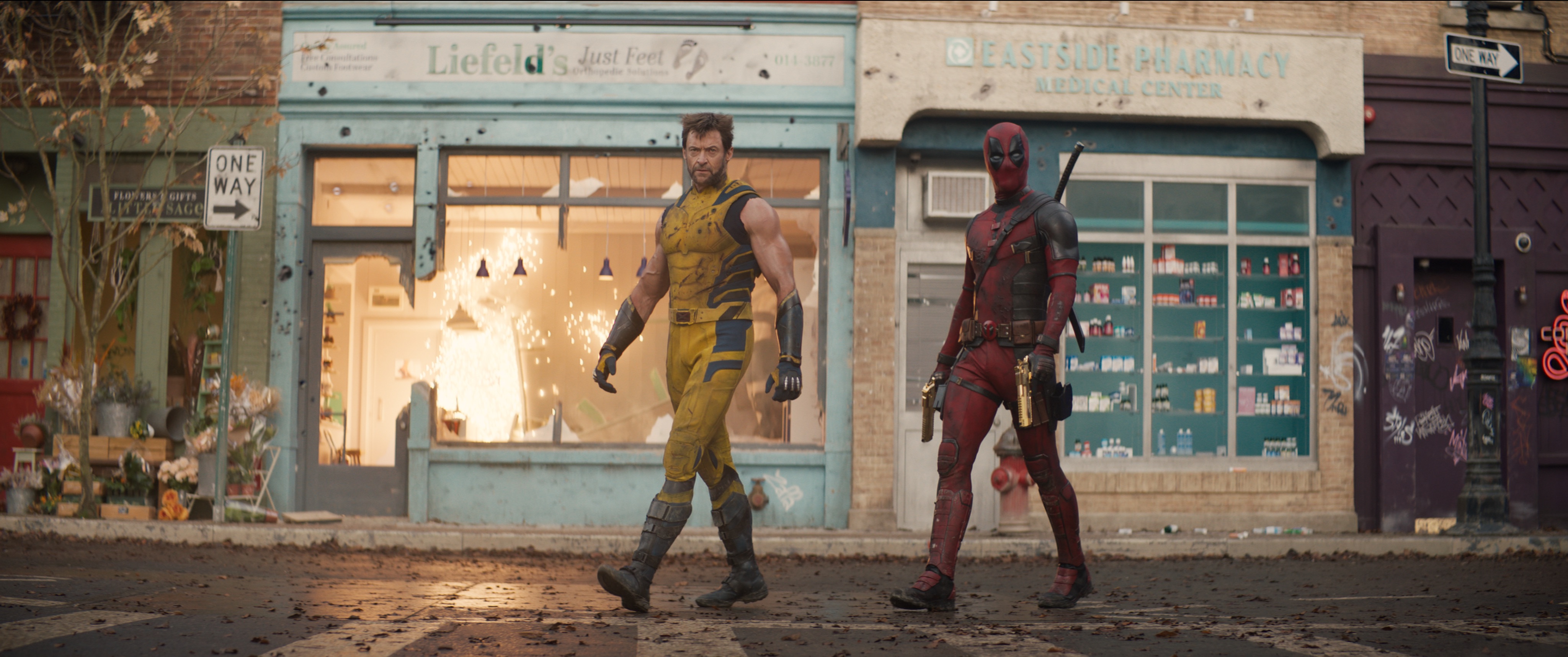 Ryan Reynolds and Hugh Jackman in Deadpool & Wolverine (2024)