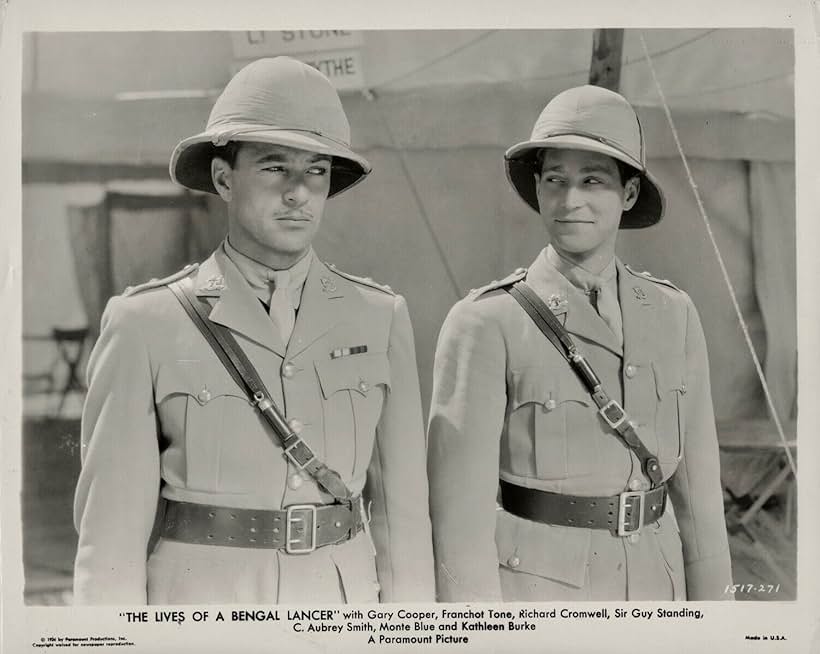 Gary Cooper and Franchot Tone in The Lives of a Bengal Lancer (1935)