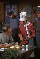 John Banner, Robert Clary, Richard Dawson, Larry Hovis, and Kenneth Washington in Hogan's Heroes (1965)