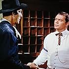 Randolph Scott and Ernest Borgnine in The Bounty Hunter (1954)