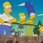 Julie Kavner, Nancy Cartwright, Dan Castellaneta, and Yeardley Smith in The Simpsons (1989)
