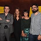 Kevin Corrigan, Constance Zimmer, Andrew Bujalski, and Jennifer Widerstrom at an event for Results (2015)