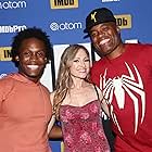 Julie Nathanson, Dabier, and Anderson Silva at an event for IMDb at San Diego Comic-Con 2018 (2018)