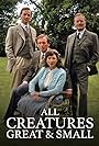 Peter Davison, Carol Drinkwater, Robert Hardy, and Christopher Timothy in All Creatures Great and Small (1978)