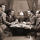 Paul Dupuis, Albert Lieven, David Tomlinson, and Alan Wheatley in Sleeping Car to Trieste (1948)