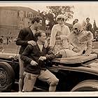 Phyllis Crane, Robert Montgomery, Elliott Nugent, and Sally Starr in So This Is College (1929)