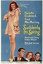 Paulette Goddard, Macdonald Carey, Fred MacMurray, and Arleen Whelan in Suddenly It's Spring (1947)