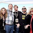 Kevin Smith, Sarah Chalke, Spencer Grammer, Dan Harmon, and Justin Roiland at an event for Rick and Morty (2013)