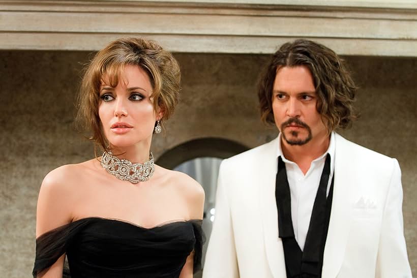 Johnny Depp and Angelina Jolie in The Tourist (2010)