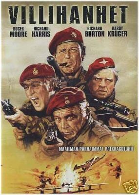 Richard Burton, Roger Moore, Richard Harris, and Hardy Krüger in The Wild Geese (1978)