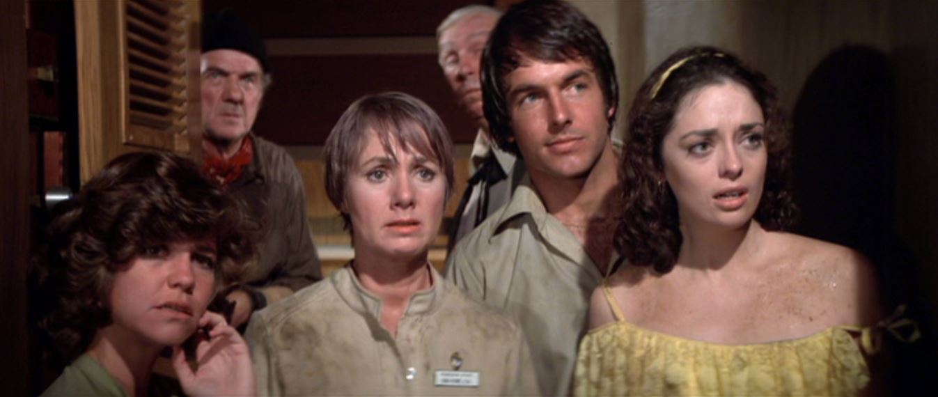 Sally Field, Mark Harmon, Karl Malden, Slim Pickens, Angela Cartwright, and Shirley Jones in Beyond the Poseidon Adventure (1979)