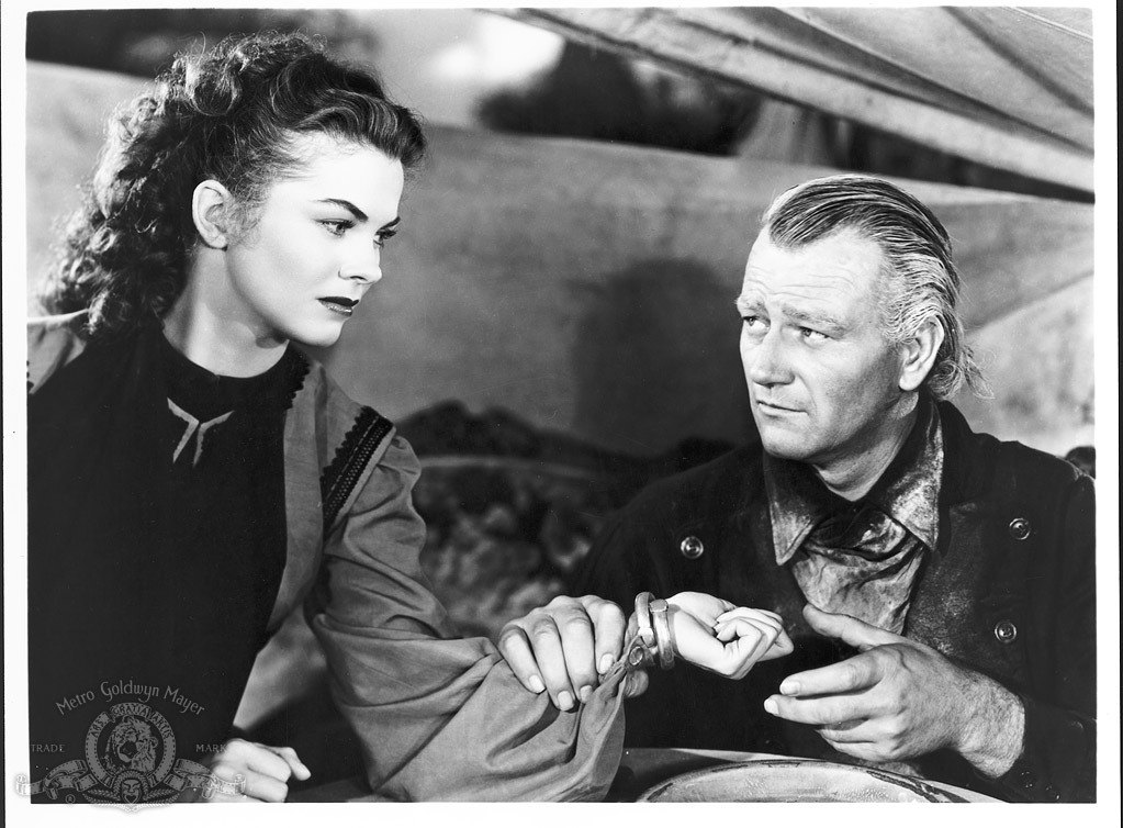 John Wayne and Joanne Dru in Red River (1948)