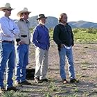 Lft to Rt: Eric Williams, Tommy Lee Jones, Chris Menges, Michael Fitzgerald - THE THREE BURIALS OF MELQUIADES ESTRADA, Van Horn, Texas