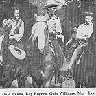 Roy Rogers, Dorothy Christy, Dale Evans, Mary Lee, Guinn 'Big Boy' Williams, and Trigger in Cowboy and the Senorita (1944)