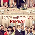 Olivia Munn, Eleanor Tomlinson, Joel Fry, Tim Key, Freida Pinto, Aisling Bea, Sam Claflin, Jack Farthing, and Allan Mustafa in Love Wedding Repeat (2020)