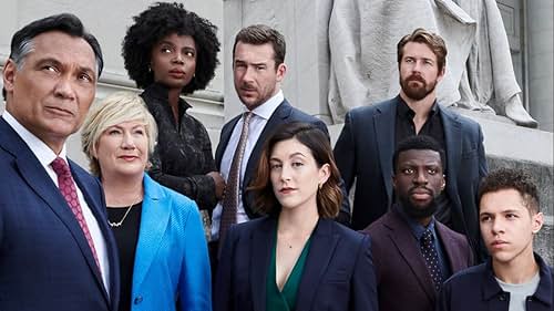 Jimmy Smits, Jayne Atkinson, Barry Sloane, Josh Kelly, Caitlin McGee, MaameYaa Boafo, Stony Blyden, and Michael Luwoye in Bluff City Law (2019)