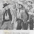 Harry Cording, Cliff Edwards, and Charles Starrett in Riders of the Badlands (1941)