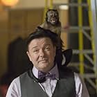 Ricky Gervais and Crystal the Monkey in Night at the Museum: Battle of the Smithsonian (2009)