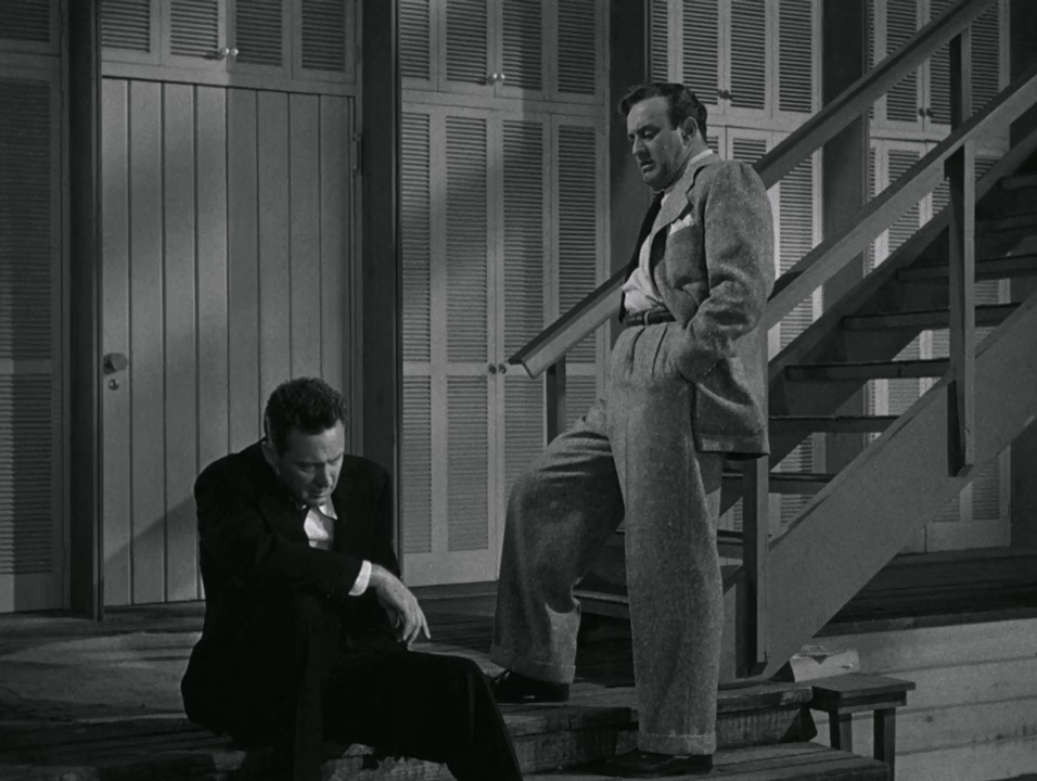 William Holden and Lee J. Cobb in The Dark Past (1948)