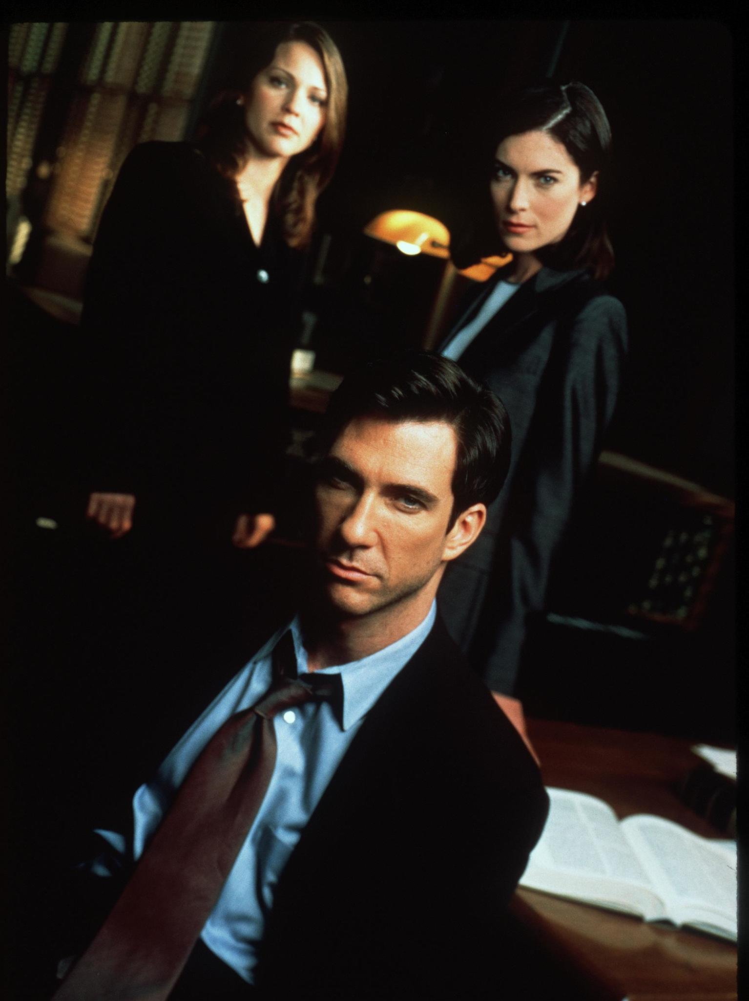 Lara Flynn Boyle, Dylan McDermott, and Kelli Williams in The Practice (1997)
