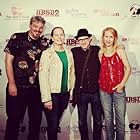 Producers Ian Hunter and Shannon Gans with composer Eban Schletter and Kris McGaha. International Family Film Festival. November 7, 2014