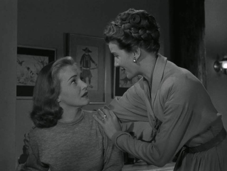 Nina Foch and Lois Maxwell in The Dark Past (1948)