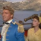 Burt Lancaster and Eva Bartok in The Crimson Pirate (1952)