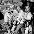 James Mason, Pat Boone, Arlene Dahl, and Peter Ronson in Journey to the Center of the Earth (1959)