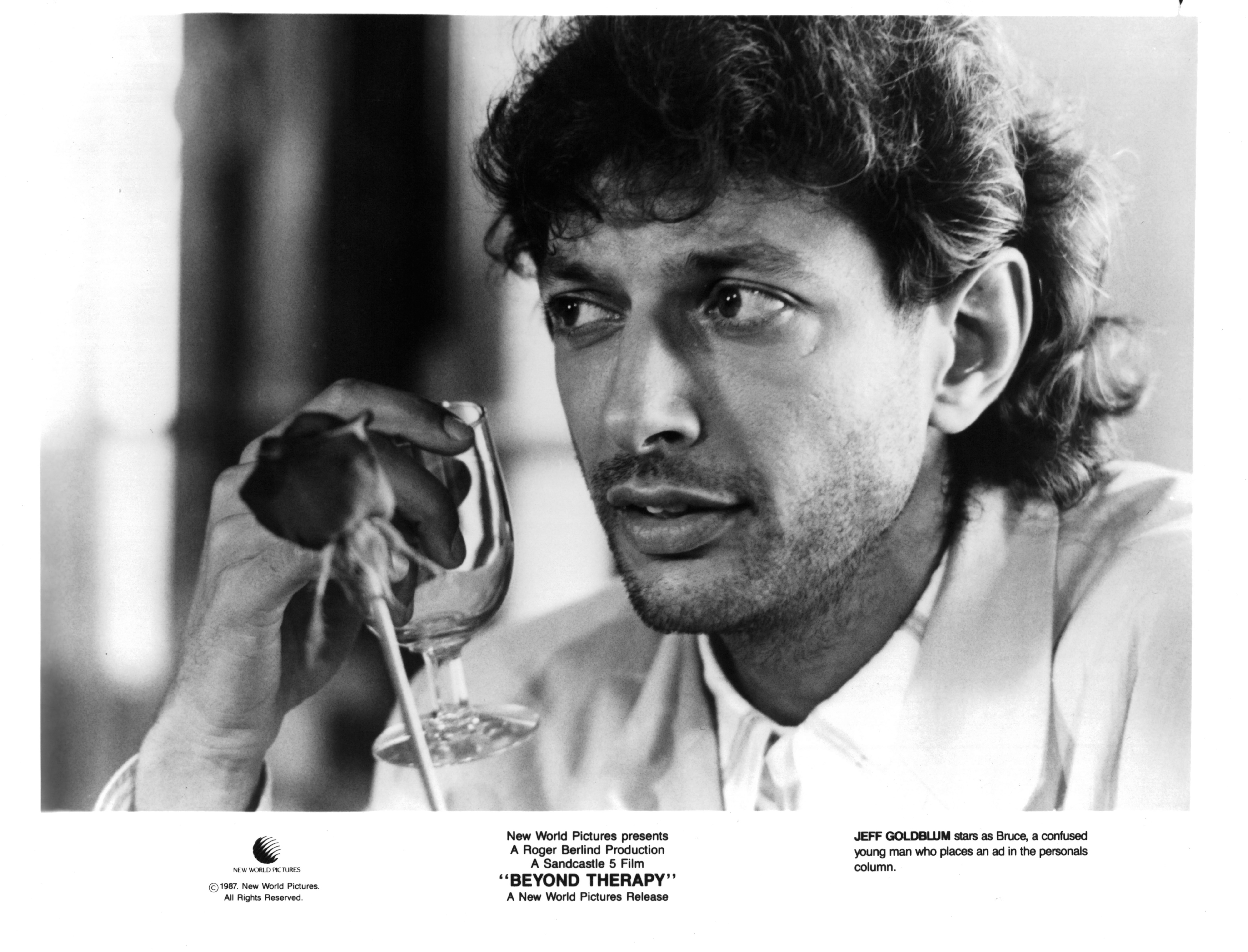 Jeff Goldblum at an event for Beyond Therapy (1987)