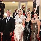 Vincent Lindon, Jean-Christophe Reymond, Andreas Rentz, Garance Marillier, Julia Ducournau, and Agathe Rousselle at an event for Titane (2021)