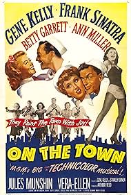 Gene Kelly, Frank Sinatra, Betty Garrett, Ann Miller, Jules Munshin, and Vera-Ellen in On the Town (1949)
