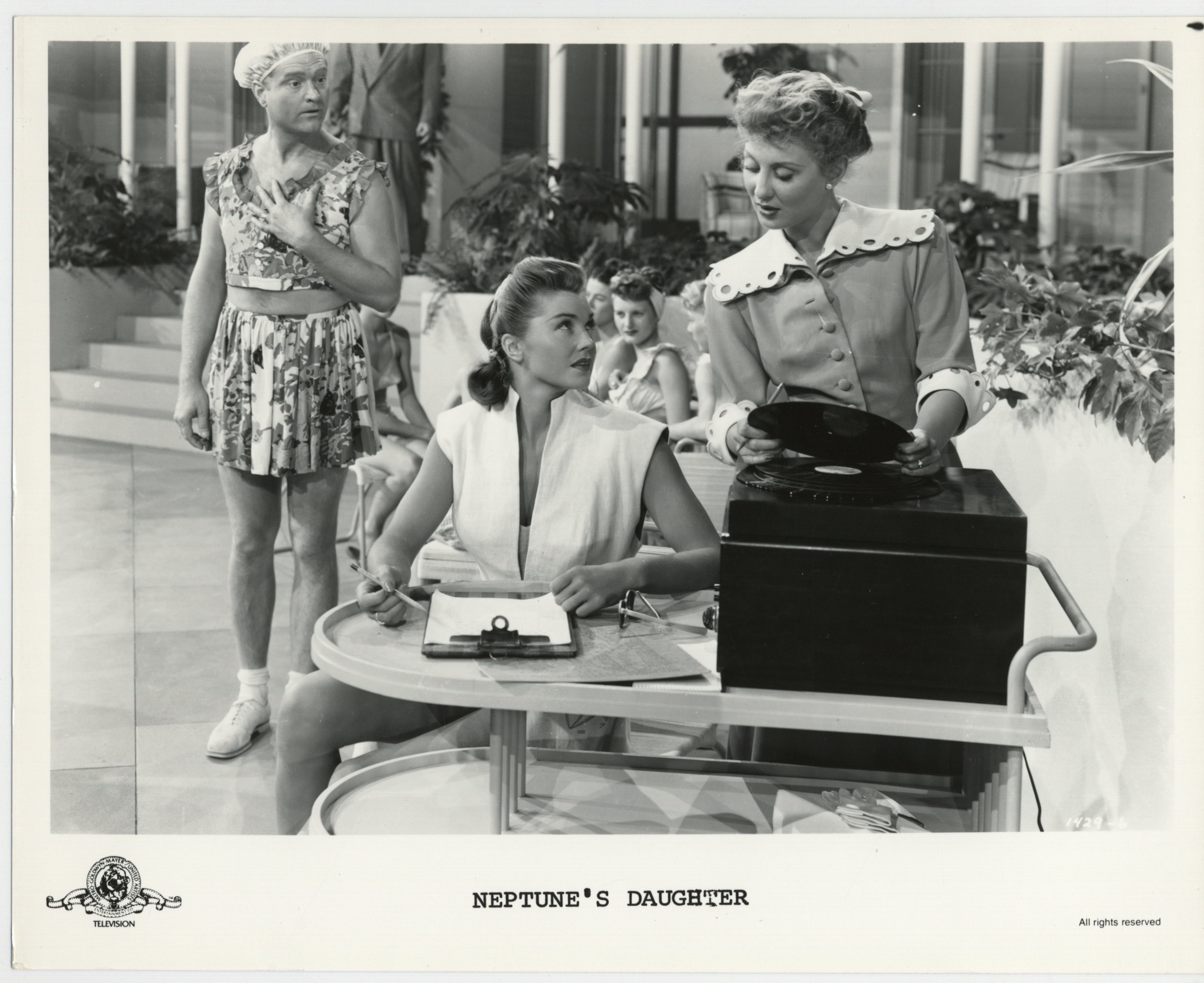 Betty Garrett, Red Skelton, and Esther Williams in Neptune's Daughter (1949)