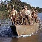 Buddy Ebsen and Fess Parker in Davy Crockett and the River Pirates (1956)