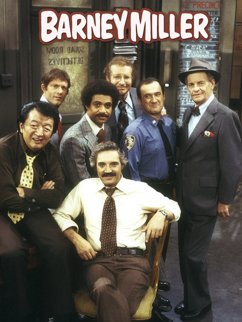 Ron Carey, Max Gail, Ron Glass, James Gregory, Steve Landesberg, Hal Linden, and Jack Soo in Barney Miller (1975)