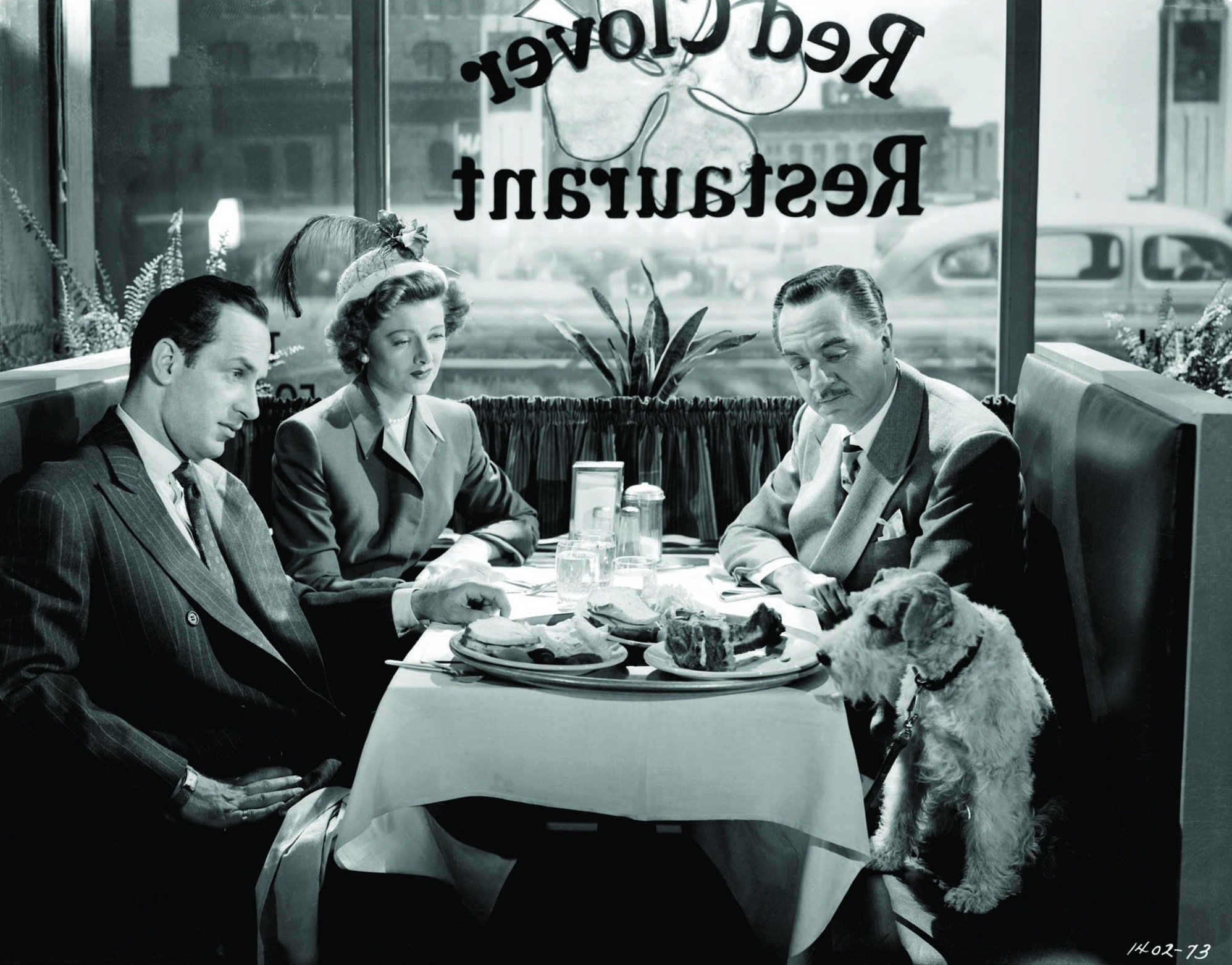 Myrna Loy, William Powell, Keenan Wynn, and Asta Jr. in Song of the Thin Man (1947)